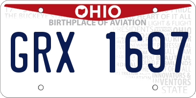 OH license plate GRX1697