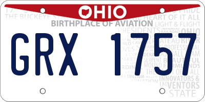 OH license plate GRX1757