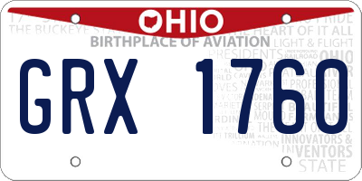 OH license plate GRX1760