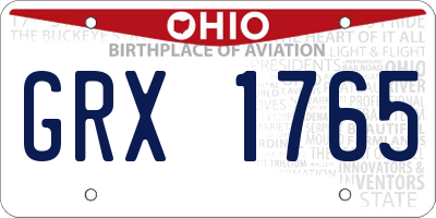 OH license plate GRX1765