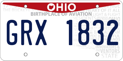 OH license plate GRX1832
