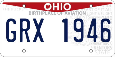 OH license plate GRX1946