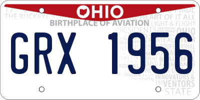 OH license plate GRX1956