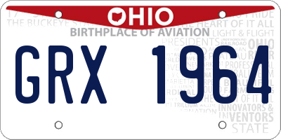 OH license plate GRX1964