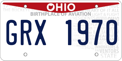OH license plate GRX1970