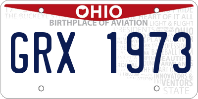 OH license plate GRX1973