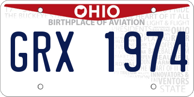 OH license plate GRX1974