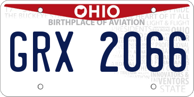 OH license plate GRX2066