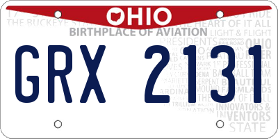 OH license plate GRX2131