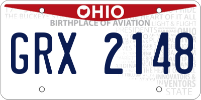 OH license plate GRX2148