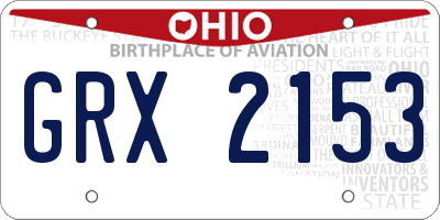 OH license plate GRX2153