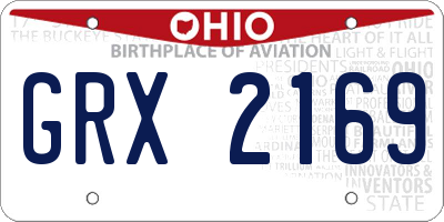 OH license plate GRX2169