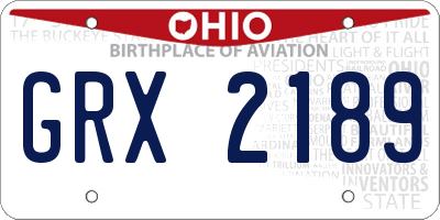 OH license plate GRX2189