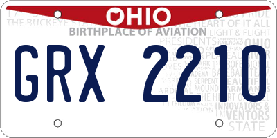 OH license plate GRX2210