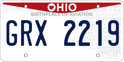 OH license plate GRX2219