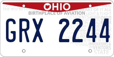 OH license plate GRX2244