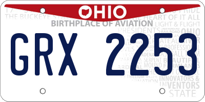 OH license plate GRX2253