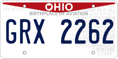 OH license plate GRX2262