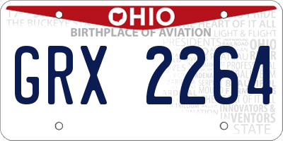 OH license plate GRX2264