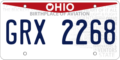 OH license plate GRX2268