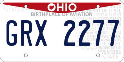 OH license plate GRX2277