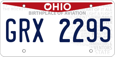 OH license plate GRX2295