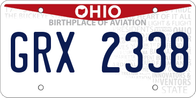 OH license plate GRX2338