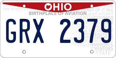 OH license plate GRX2379