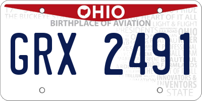 OH license plate GRX2491
