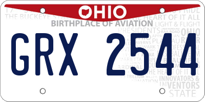 OH license plate GRX2544