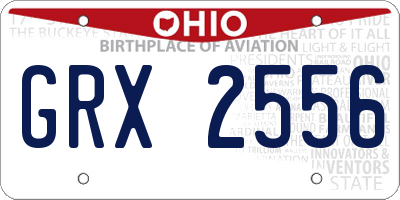 OH license plate GRX2556