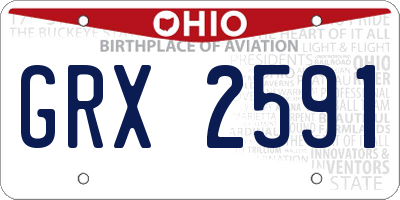 OH license plate GRX2591