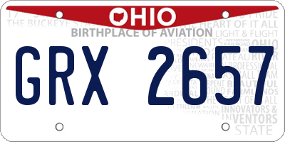 OH license plate GRX2657