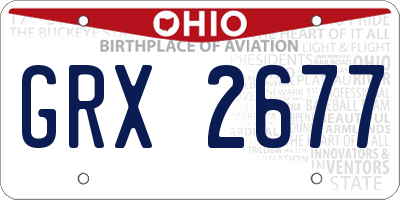 OH license plate GRX2677