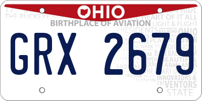 OH license plate GRX2679