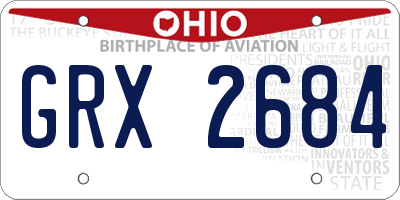 OH license plate GRX2684