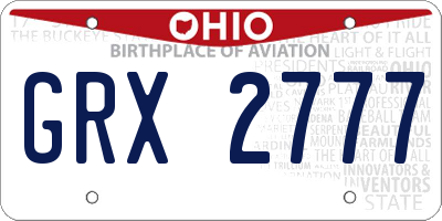 OH license plate GRX2777