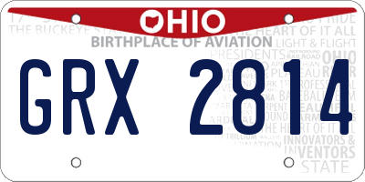 OH license plate GRX2814