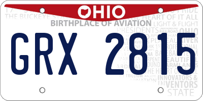 OH license plate GRX2815