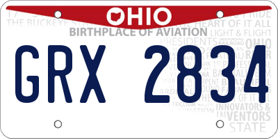 OH license plate GRX2834