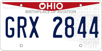 OH license plate GRX2844