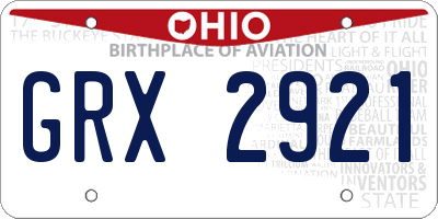 OH license plate GRX2921