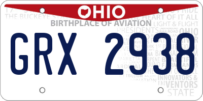 OH license plate GRX2938