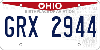 OH license plate GRX2944