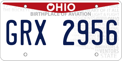 OH license plate GRX2956