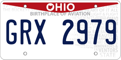 OH license plate GRX2979