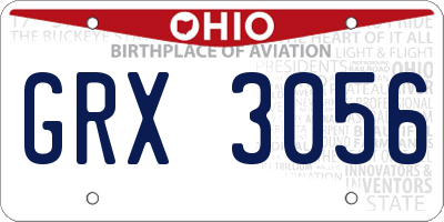 OH license plate GRX3056