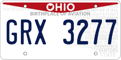 OH license plate GRX3277