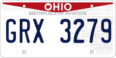 OH license plate GRX3279