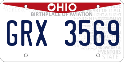 OH license plate GRX3569